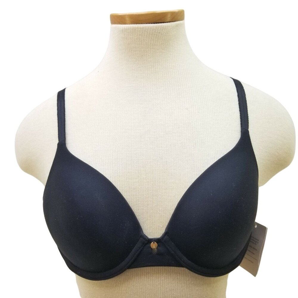 Womens Auden Black Everyday Bra Lightly Lined Cotton Underwire Size 34A